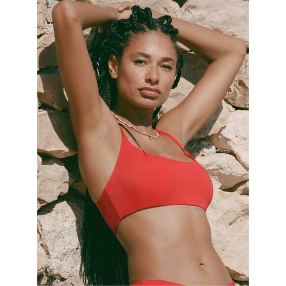 Andie Swim The Maui Top in Cherry Red XXL NWT - Picture 1 of 5